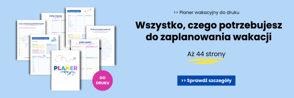 planer wakacyjny do druku cyfrowy jak zaplanować wakacje
